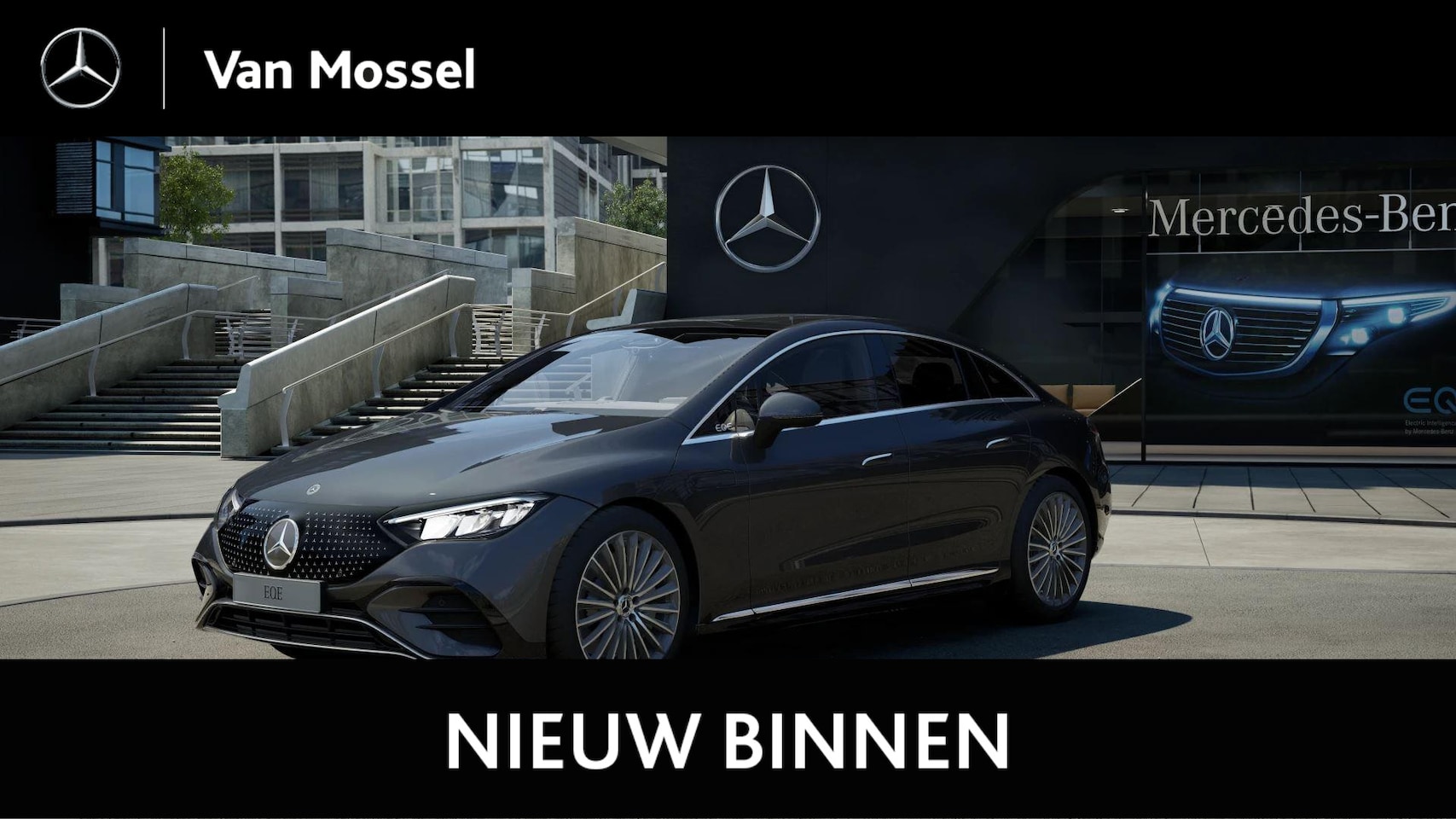 Mercedes-Benz EQE - 300 Business Solution AMG 90 kWh Burmester / Achterasbesturing / Panorama schuifdak - AutoWereld.nl