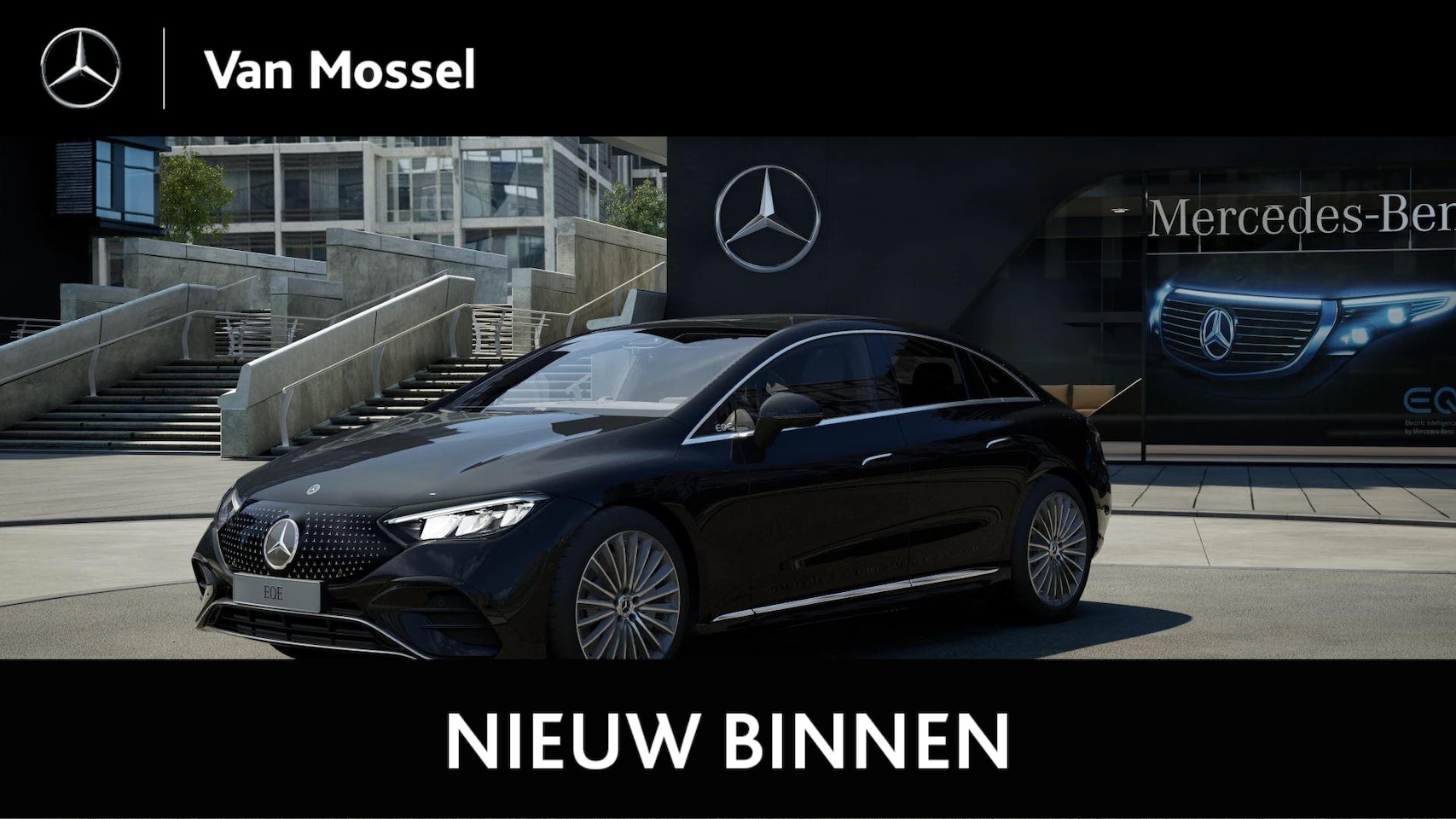 Mercedes-Benz EQE - 300 Business Solution AMG 90 kWh Burmester / Achterasbesturing / Panorama schuifdak - AutoWereld.nl