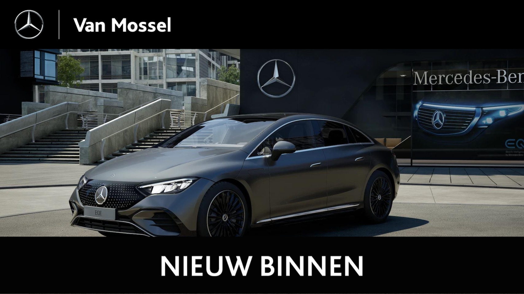 Mercedes-Benz EQE - 300 Business Solution AMG 90 kWh Burmester / Achterasbesturing / Panorama schuifdak - AutoWereld.nl