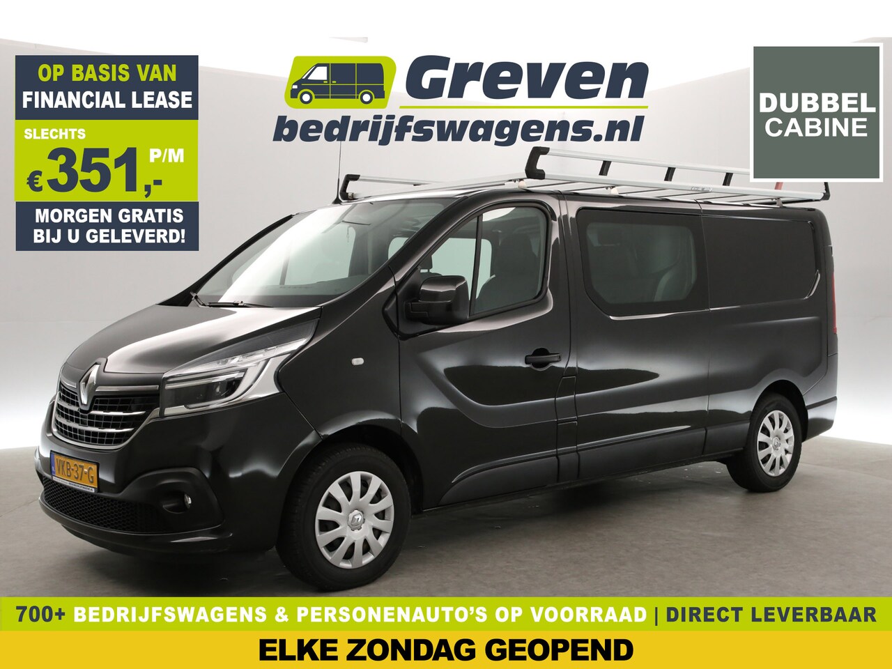 Renault Trafic - 2.0 dCi T29 L2H1 | DC | Airco | Cruise | Trekh. | Navi | Parkeersens. | Imperiaal - AutoWereld.nl
