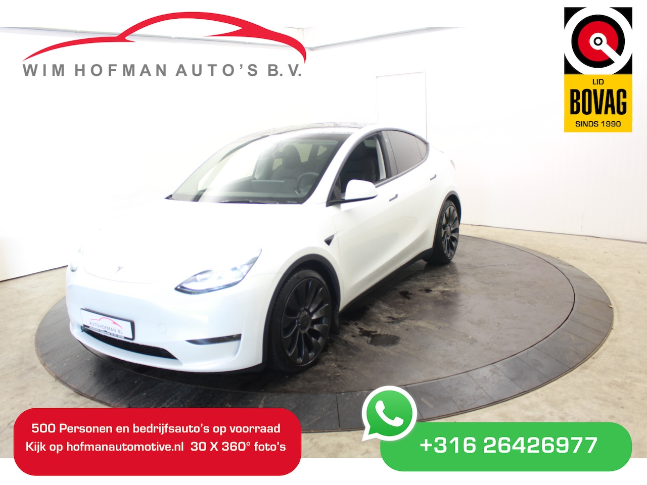 Tesla Model Y - Performance AWD 75 kWh 464PK El a-Klep Pano Cam Leder - AutoWereld.nl