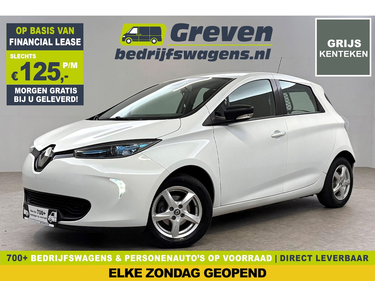 Renault Zoe - Cargo Huur Accu | VAN | Grijs Kenteken | Airco | Cruise | Carplay | LED | Parkeersens. - AutoWereld.nl