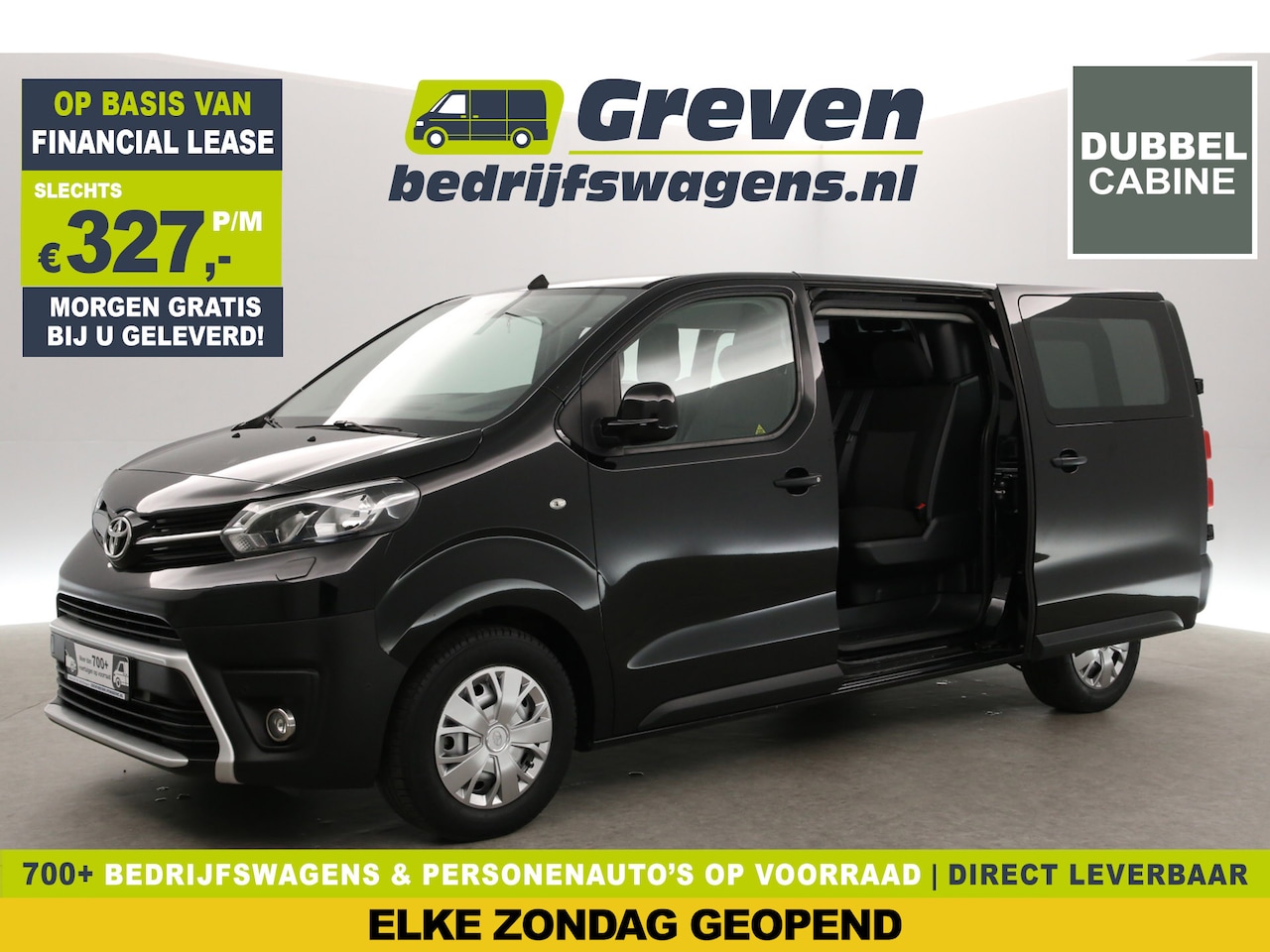 Toyota ProAce - 2.0 L3H1 | DC | 360° Camera | Airco | Cruise | Navi | 2xSchuifdeur | Trekh. | Parkeersens. - AutoWereld.nl