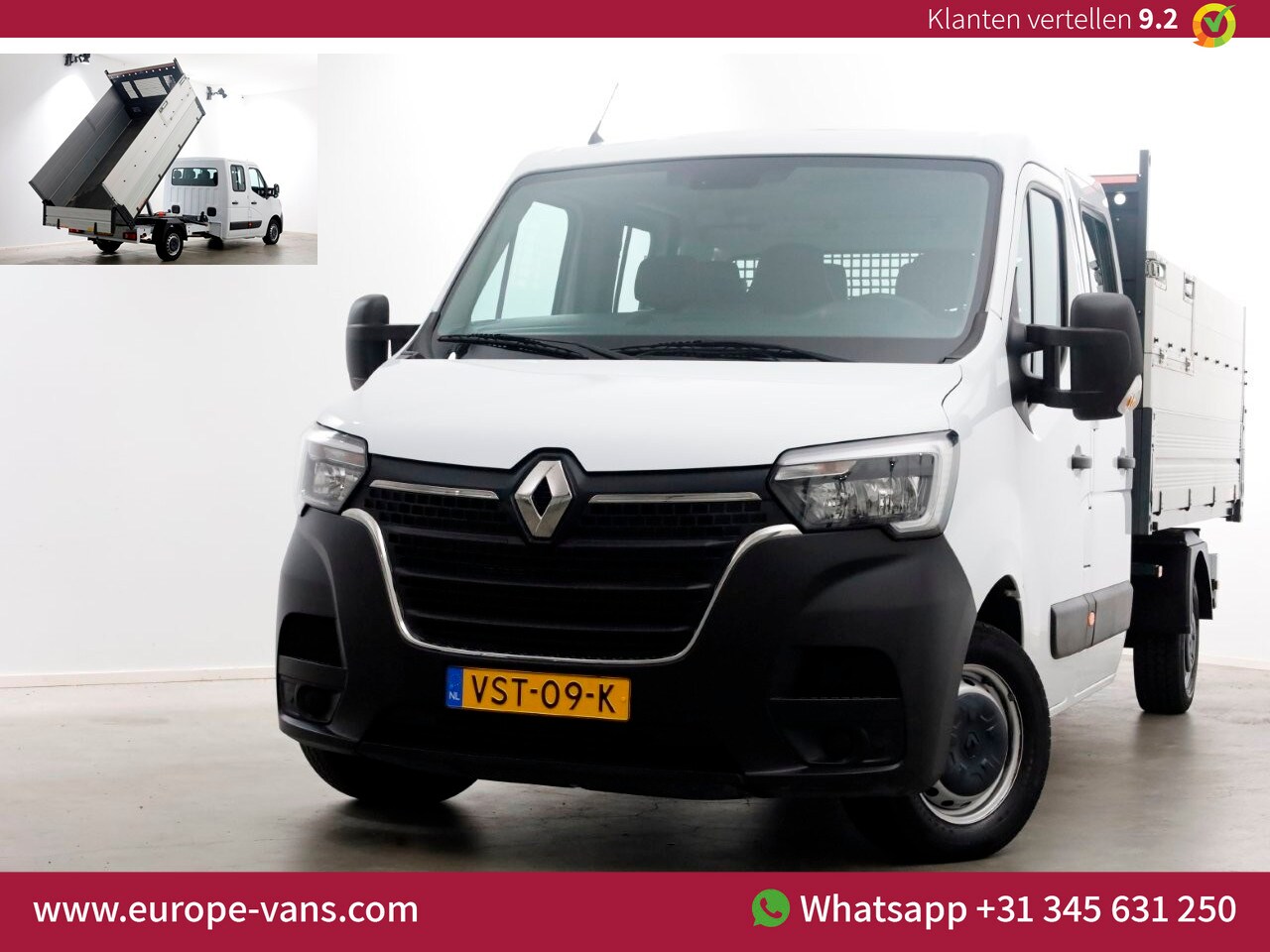 Renault Master - T35 2.3 dCi 145pk L3 D.C. Kipper met hoge boorden 11-2022 - AutoWereld.nl