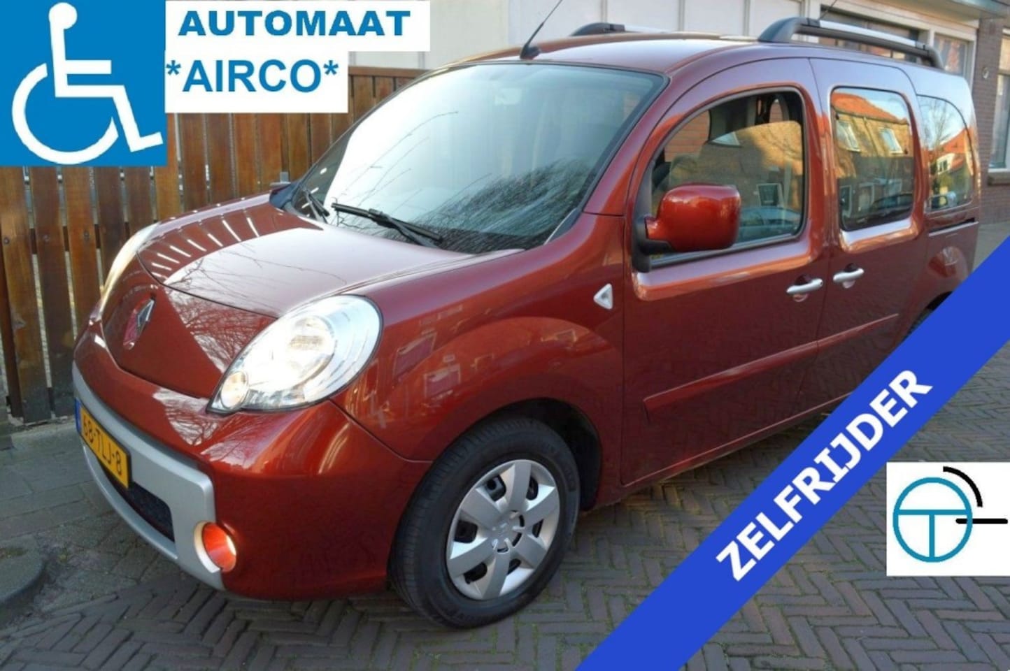 Renault Kangoo - 1.6-16v AUTOMAAT ROLSTOELAUTO INCL. SCOOTMOBIEL AIRCO ZELFRIJDER - AutoWereld.nl