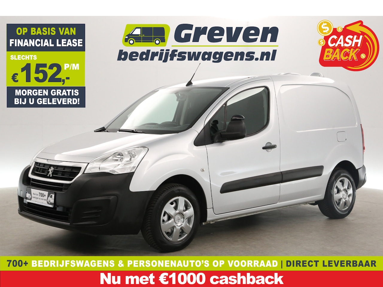 Peugeot Partner - 1.6 BlueHDi | MARGE | Airco | Cruise | Carplay | Parkeersens. - AutoWereld.nl