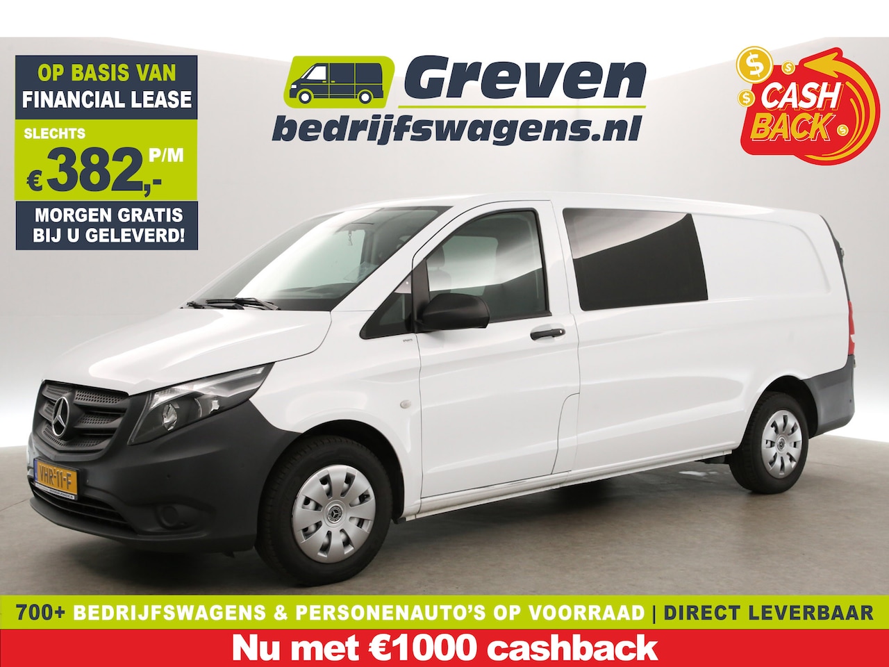 Mercedes-Benz Vito - 116 CDI Extra Lang | DC | Airco | Camera | Carplay | Cruise | Navigatie - AutoWereld.nl