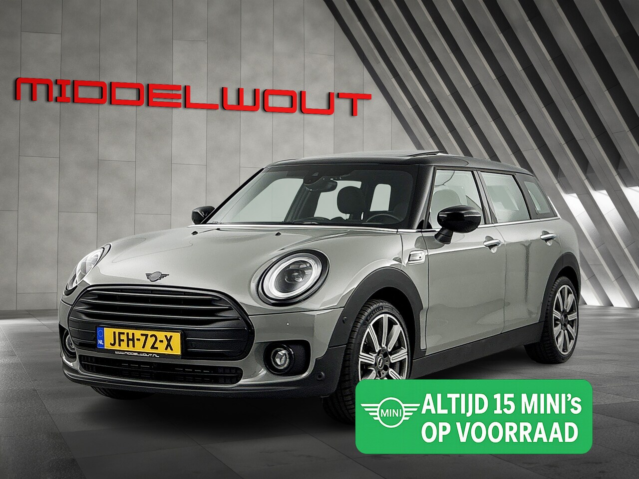 MINI Clubman - Mini 1.5 Cooper Knightbridge/Pano/Leder/18"/BTW/Camera - AutoWereld.nl