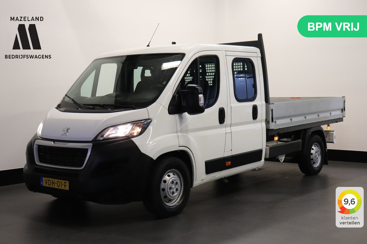 Peugeot Boxer - 2.2 BlueHDi L3 Openlaad Dubbel Cabine EURO 6 - Airco - Navi - Cruise - € 15.950,- Excl. - AutoWereld.nl