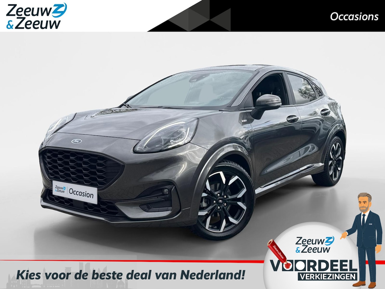Ford Puma - 1.0 EcoBoost Hybrid ST-Line X | Apple Carplay/Android Auto | B&O | Trekhaak | Climate Cont - AutoWereld.nl
