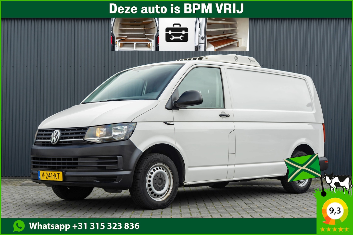 Volkswagen Transporter - T5 2.0 TDI L1H1 | Koelwagen | Dag en nachtkoeling | 3-Zits | Cruise | Airco | Euro 6 - AutoWereld.nl