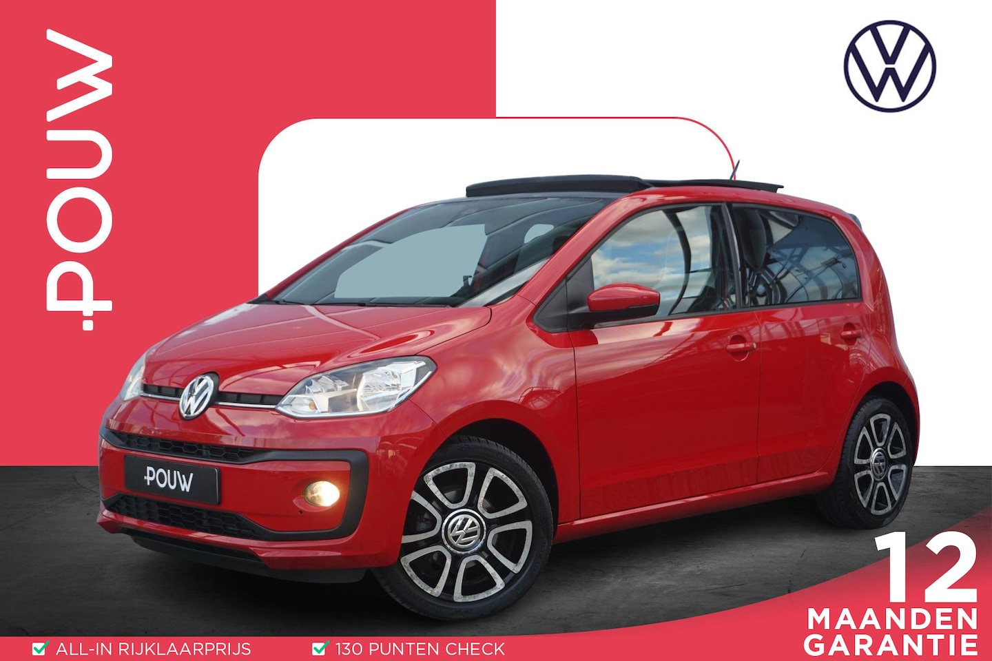 Volkswagen Up! - 1.0 BMT 60pk High up! | Panoramadak | Parkeersensoren | Beats | Stoelverwarming | - AutoWereld.nl