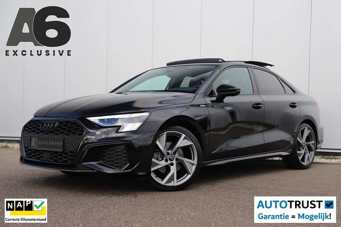 Audi A3 Limousine - 35 TFSI S edition 150PK Automaat Panoramadak Virtual 19 inch LMV LED Matrix B&O Audio Blac - AutoWereld.nl