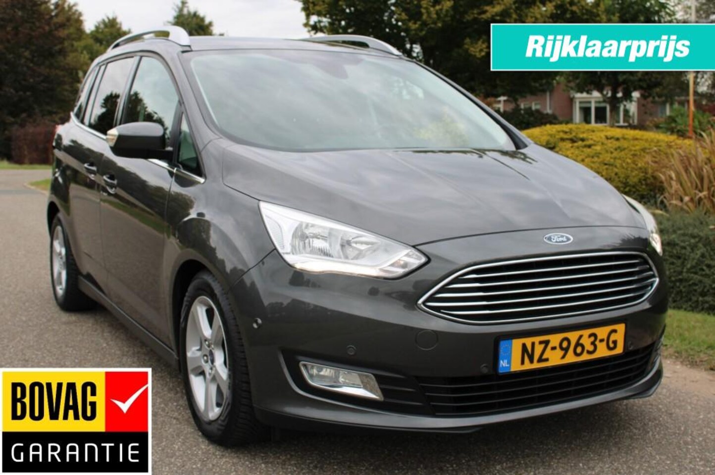 Ford Grand C-Max - 1.0 125pk Titanium 7-pers. ECC/cruise/navi/PDC/Park ass/trekhaak - AutoWereld.nl