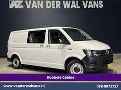 Volkswagen Transporter - 2.0 TDI 150pk L2H1 Dubbele Cabine Euro6 Airco | 6-Zits | 2500kg Trekhaak Cruisecontrol, Bi