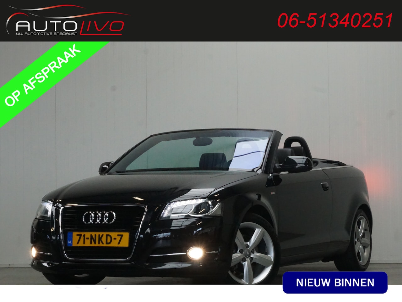 Audi A3 Cabriolet - 1.8 TFSI Ambition Pro Line S NL AUTO! 160 PK! BOM VOL! - AutoWereld.nl