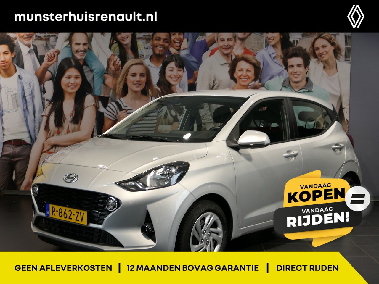 Hyundai i10 - 1.0 Comfort 5-zits *AUTOMAAT* - Apple carplay / android auto, cruise, rijstrooksensor - AutoWereld.nl