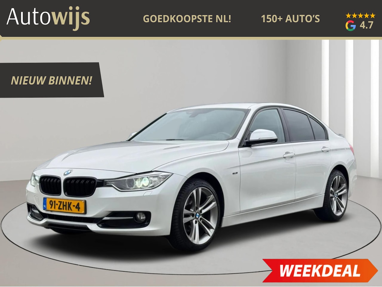 BMW 3-serie - 320i Upgrade Edition|SPORT|Leder|Groot NAVI|NL AUTO|LM-VELG - AutoWereld.nl