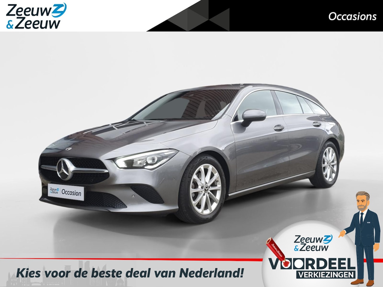 Mercedes-Benz CLA-klasse Shooting Brake - 180 Business Line | Trekhaak | Stoelverwarming | Navigatie | Camera | Parkeersensoren voor - AutoWereld.nl