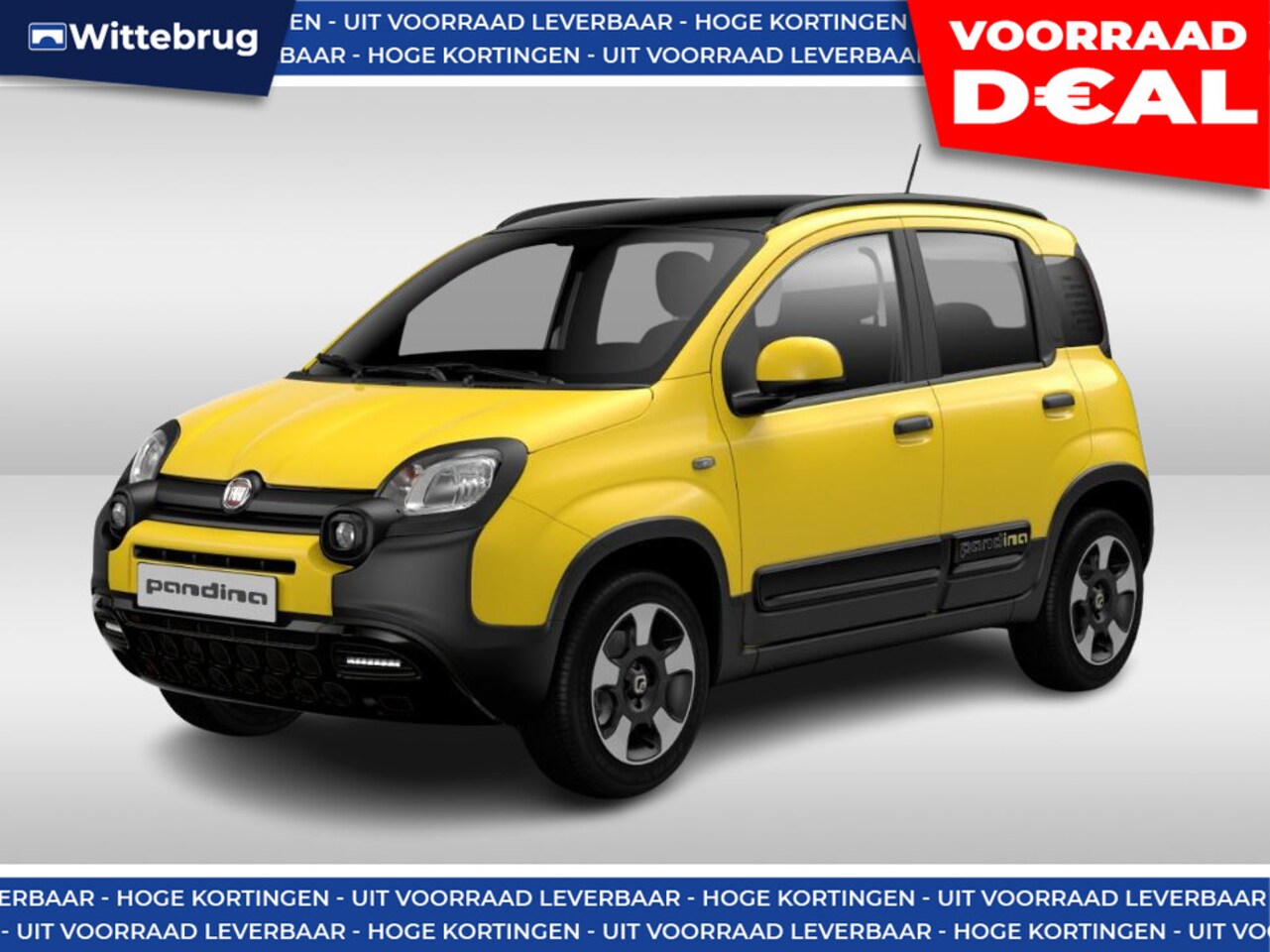 Fiat Panda - 1.0 Hybrid Pandina IDEALE STADSAUTO- ZWART DAK - TWO TONE - AutoWereld.nl