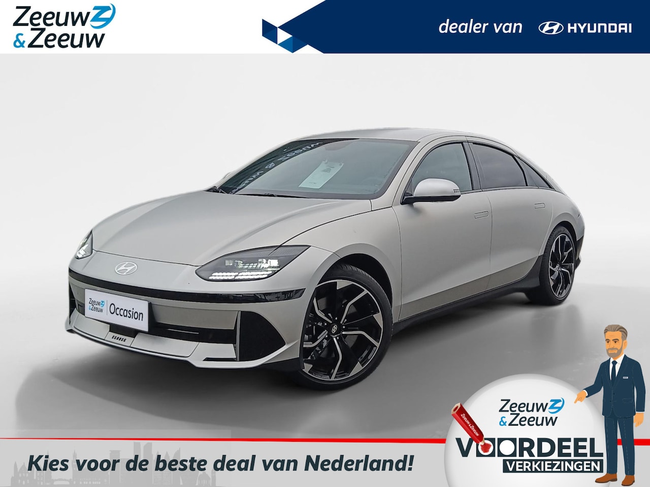 Hyundai IONIQ 6 - Connect 77 kWh MATTE GOLD EDITION UNIEKE AUTO! |1e EIGENAAR! | 6.800KM!!! - AutoWereld.nl