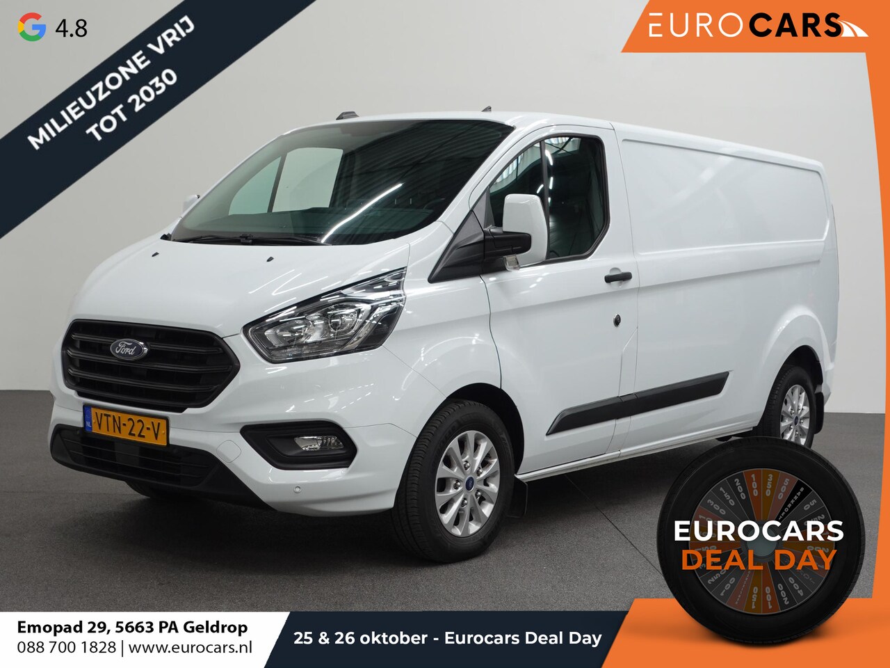 Ford Transit Custom - 300 2.0 TDCI L2H1 Trend Automaat Airco Navi Bluetooth 3-Zits Camera Trekhaak Camera - AutoWereld.nl
