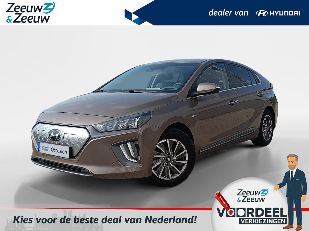 Hyundai IONIQ - Premium EV ZEER LUXE UITVOERING! | 64.000KM! | 1e EIGENAAR! - AutoWereld.nl