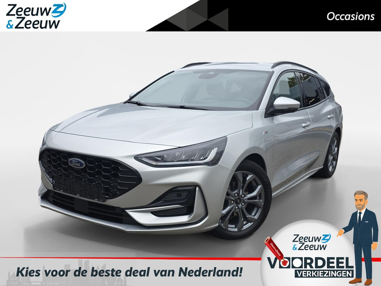 Ford Focus Wagon - 1.0 EcoBoost Hybrid ST Line | Winter Pack | Navigatie | Apple/Android Carplay | Privacy gl - AutoWereld.nl