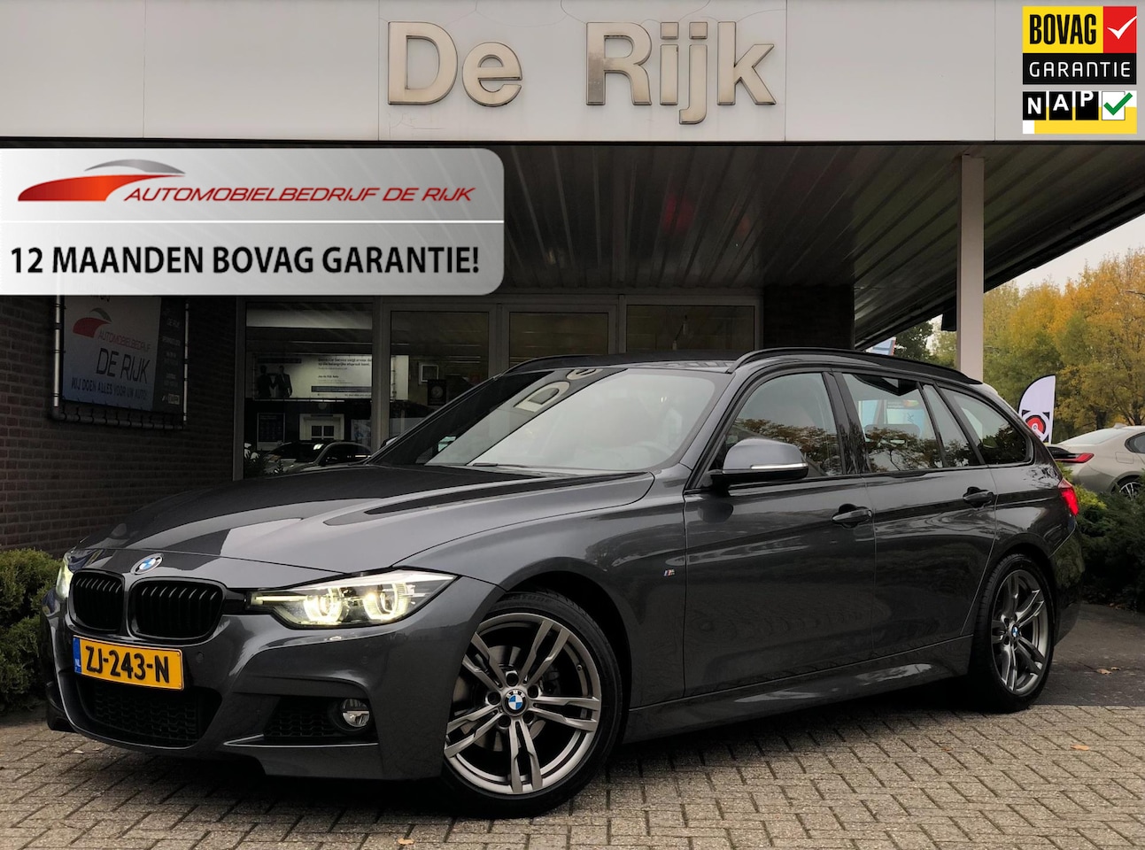 BMW 3-serie Touring - 318i M Sport | Leder, Navi, Carplay, Stoelverw., Cruise, Climate, El. Achterklep | Dealero - AutoWereld.nl