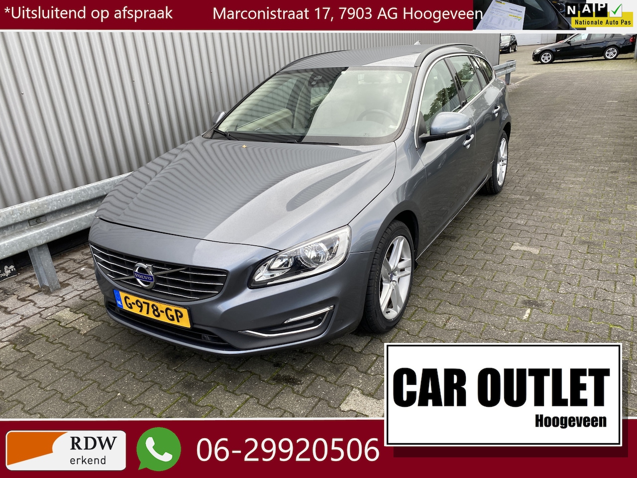 Volvo V60 - 2.0 D2 Summum Leer, Navi, CC, PDC & Cam, LM, nw. APK – Inruil Mogelijk – - AutoWereld.nl