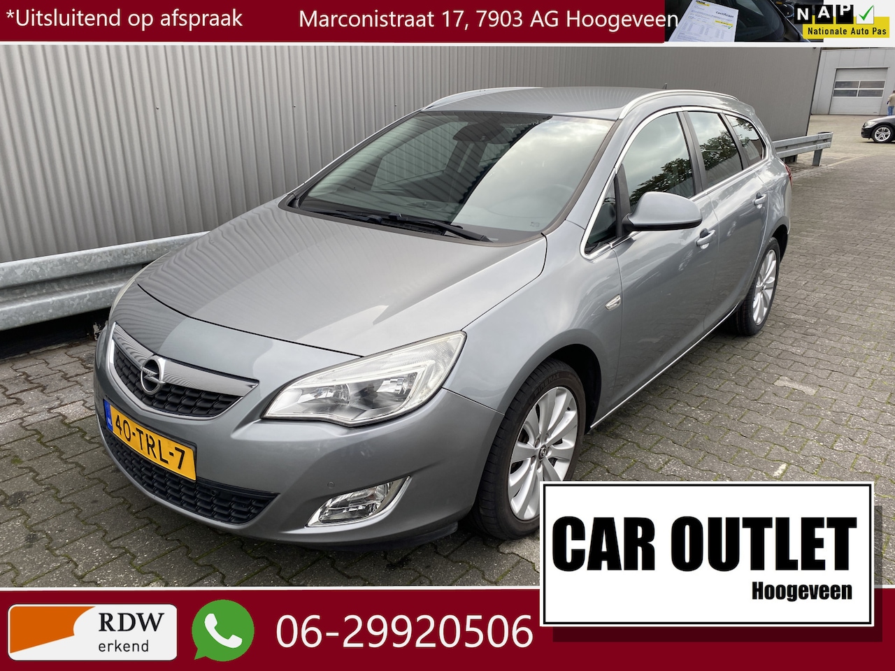 Opel Astra Sports Tourer - 1.4 Turbo Cosmo 126Dkm.NAP, AUTOMAAT, Leer/Stof, Navi, CC, PDC, LM, Afn.Trekh, nw. APK – I - AutoWereld.nl