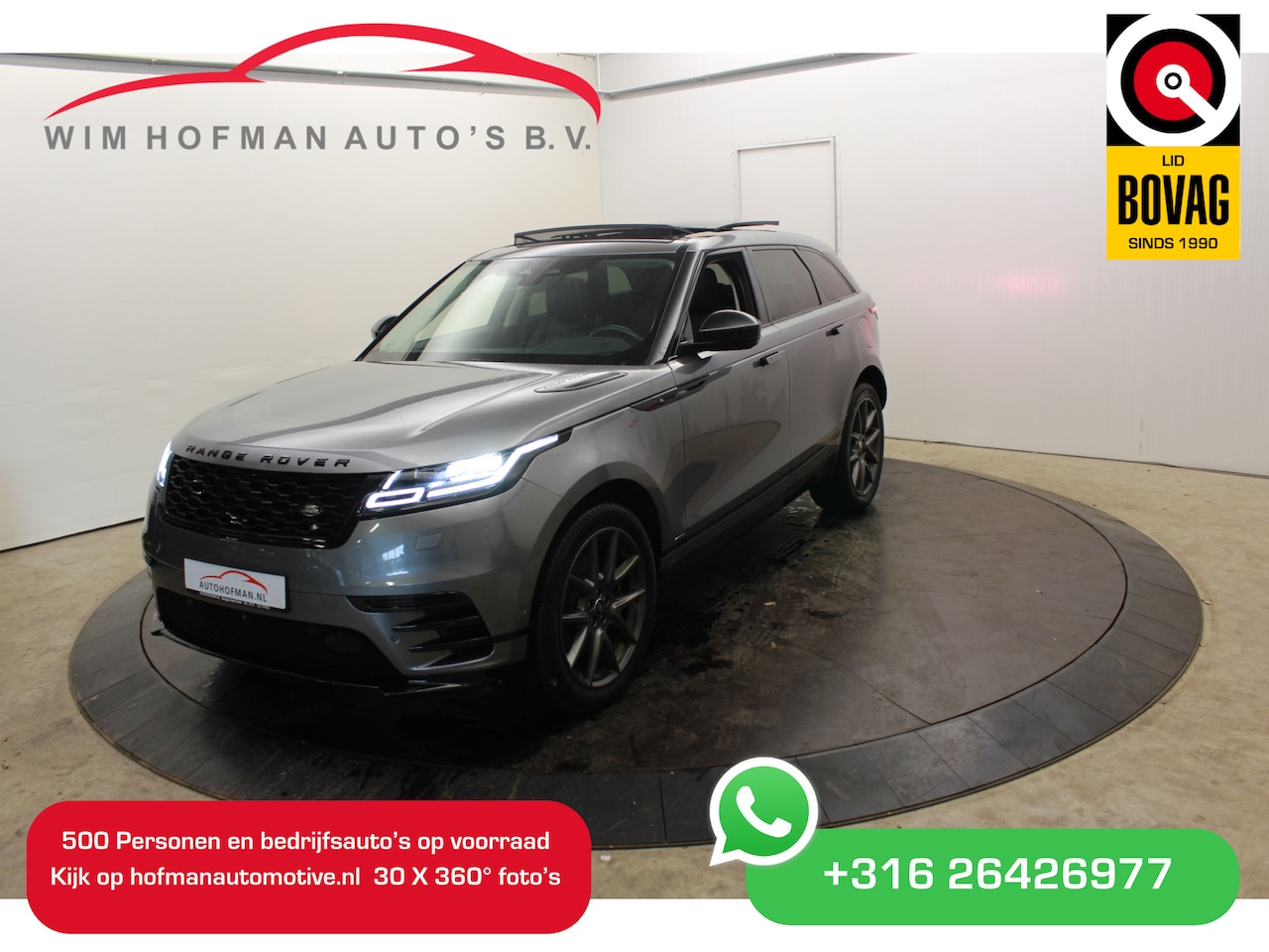 Land Rover Range Rover Velar - 2.0 P400e R-Dynamic | Pano | 360º | Black Pack | Leer | - AutoWereld.nl