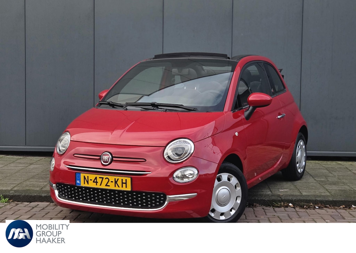 Fiat 500 C - Hybrid RED Cabrio | Apple-Android | Parkeersensoren | Climate Control | Cruise Control - AutoWereld.nl