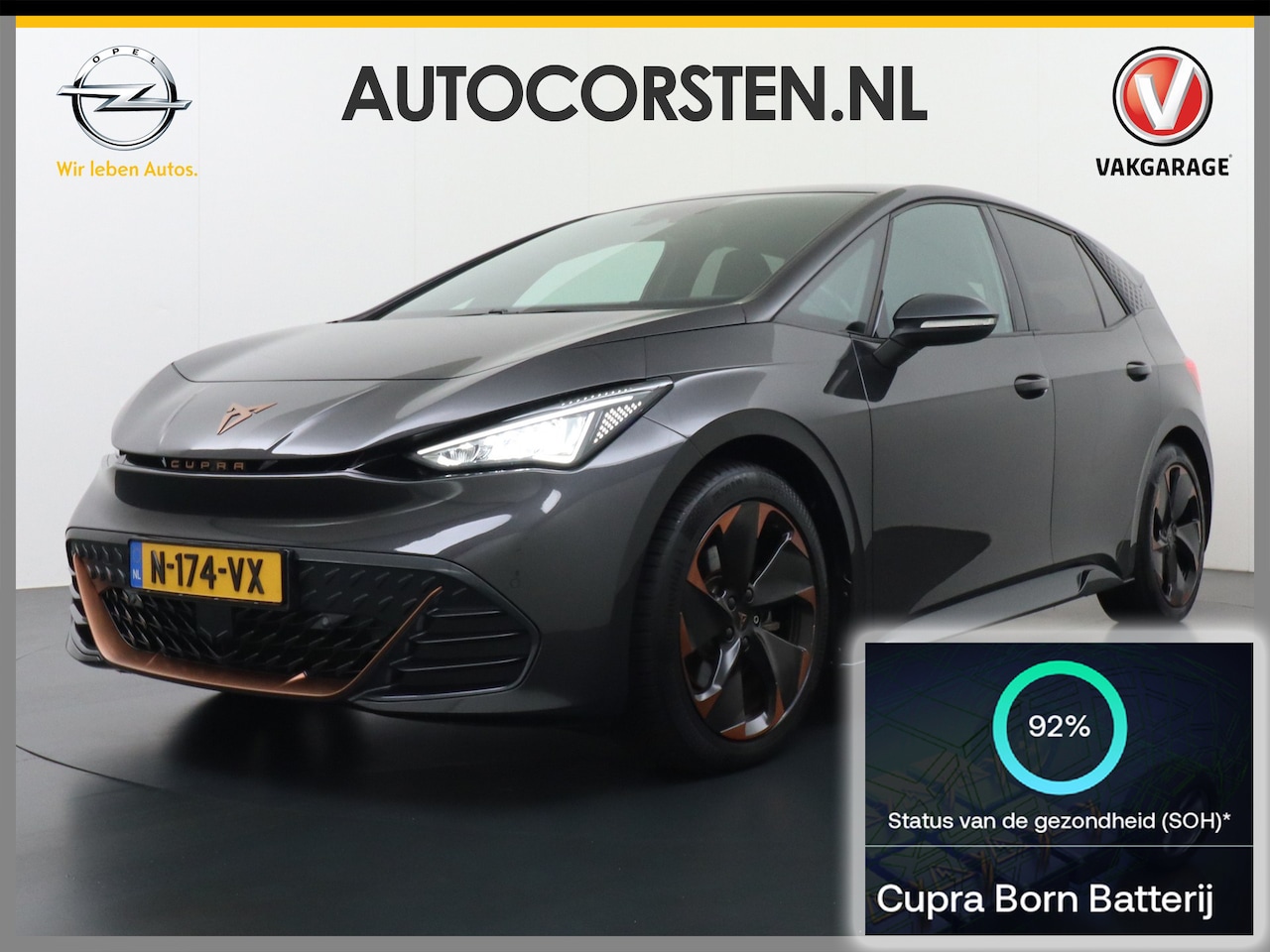 CUPRA Born - Adrenaline One 62kWh 3 Fase 204PK SOH 92% Sport Stoelen+Verwarmd Apple Carplay Android Ada - AutoWereld.nl
