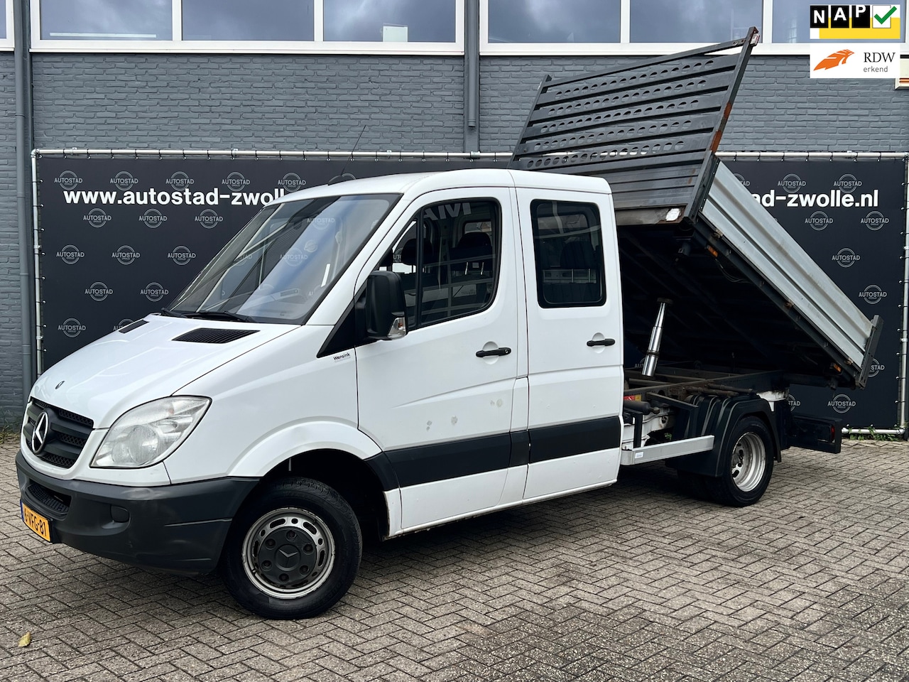 Mercedes-Benz Sprinter - 510 2.2 CDI 366 DC kipper Openlaadbak 7 zits NL-Auto/1ste Eigenaar/NAP/APK/Kantel Bak - AutoWereld.nl