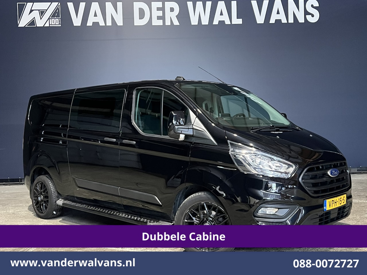 Ford Transit Custom - 2.0 TDCI 130pk L2H1 Dubbele Cabine Euro6 Airco | 5-Zits | Camera | 2x zijdeur | Apple Carp - AutoWereld.nl