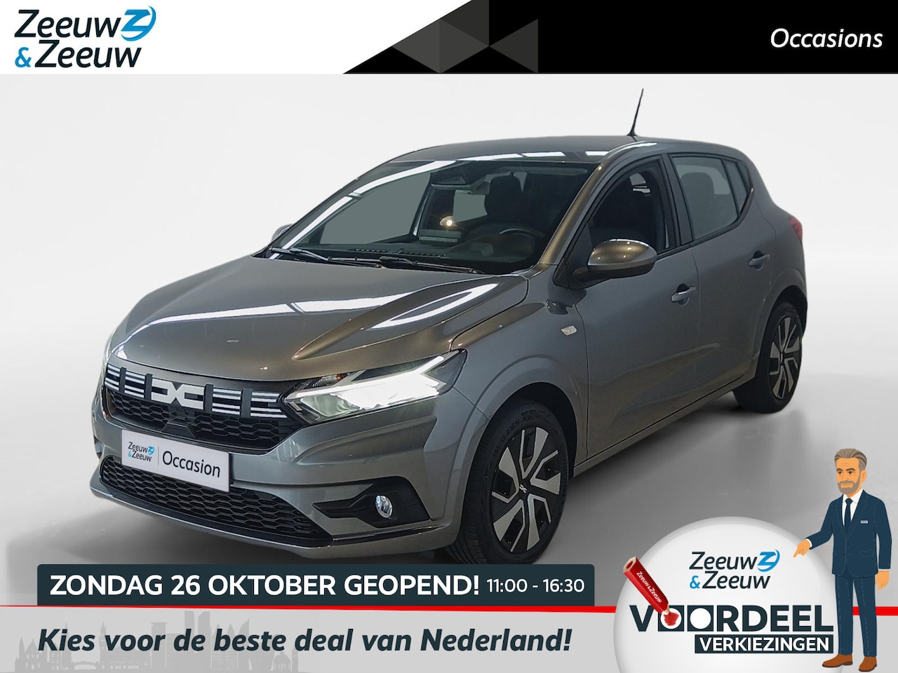 Dacia Sandero - 1.0 TCe 90 Expression *Navigatie*Parkeersensoren*Airco*Cruise Control*Carplay*Zeer nette a - AutoWereld.nl