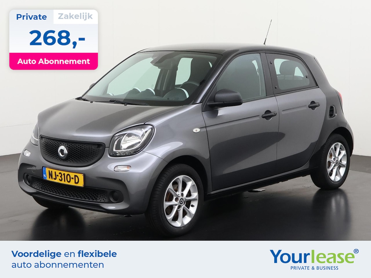 Smart Forfour - 1.0 Pure | All-in 268,- Private Lease | Direct uit voorraad - AutoWereld.nl