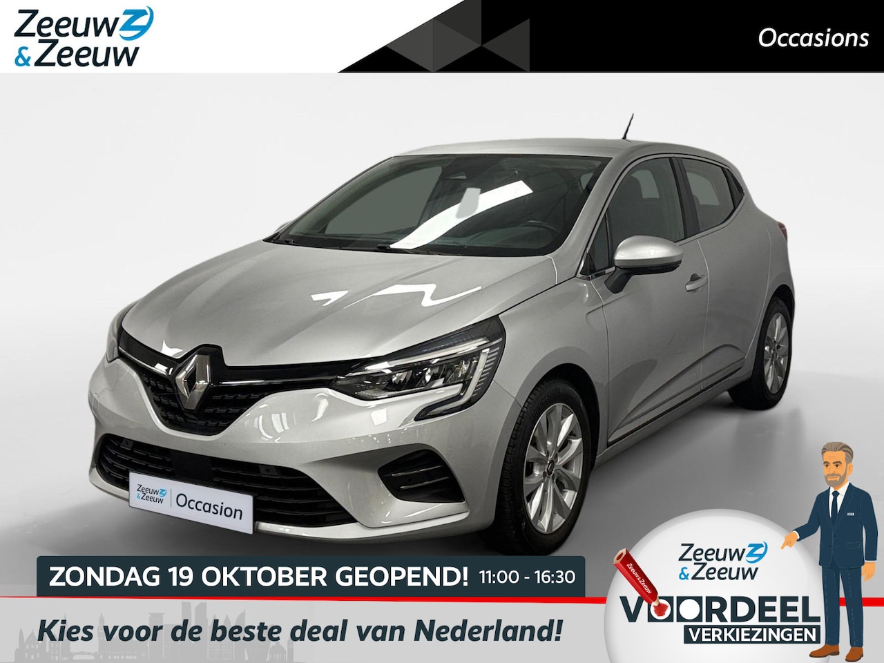 Renault Clio - 1.0 TCe Intens NAVI AIRCO CAMERA PARKEERSENSOREN CRUISE CONTROLE APPLE CARPLAY ANDROID AUT - AutoWereld.nl