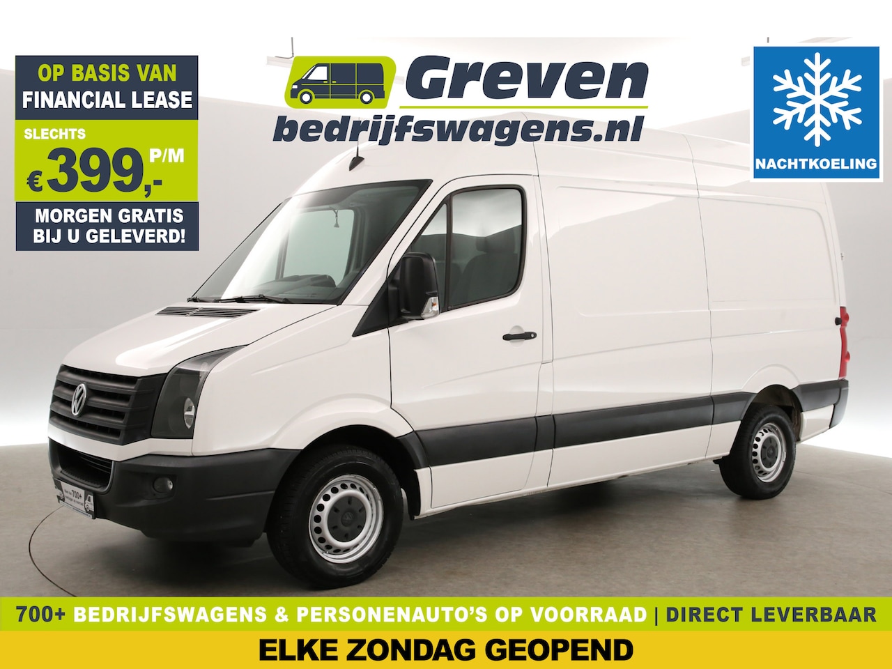 Volkswagen Crafter - 2.0 TDI 140PK L2H2 | Nachtkoeling | Koelwagen 1 C° | Airco | Cruise | 3-Zits | Parkeersens - AutoWereld.nl