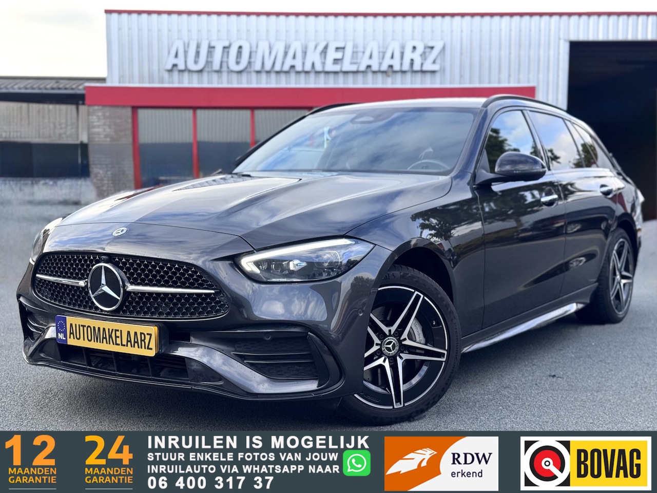 Mercedes-Benz C-klasse Estate - 300 e AMG SFEER KEYLESS BURMEISTER 12M GARANTIE - AutoWereld.nl