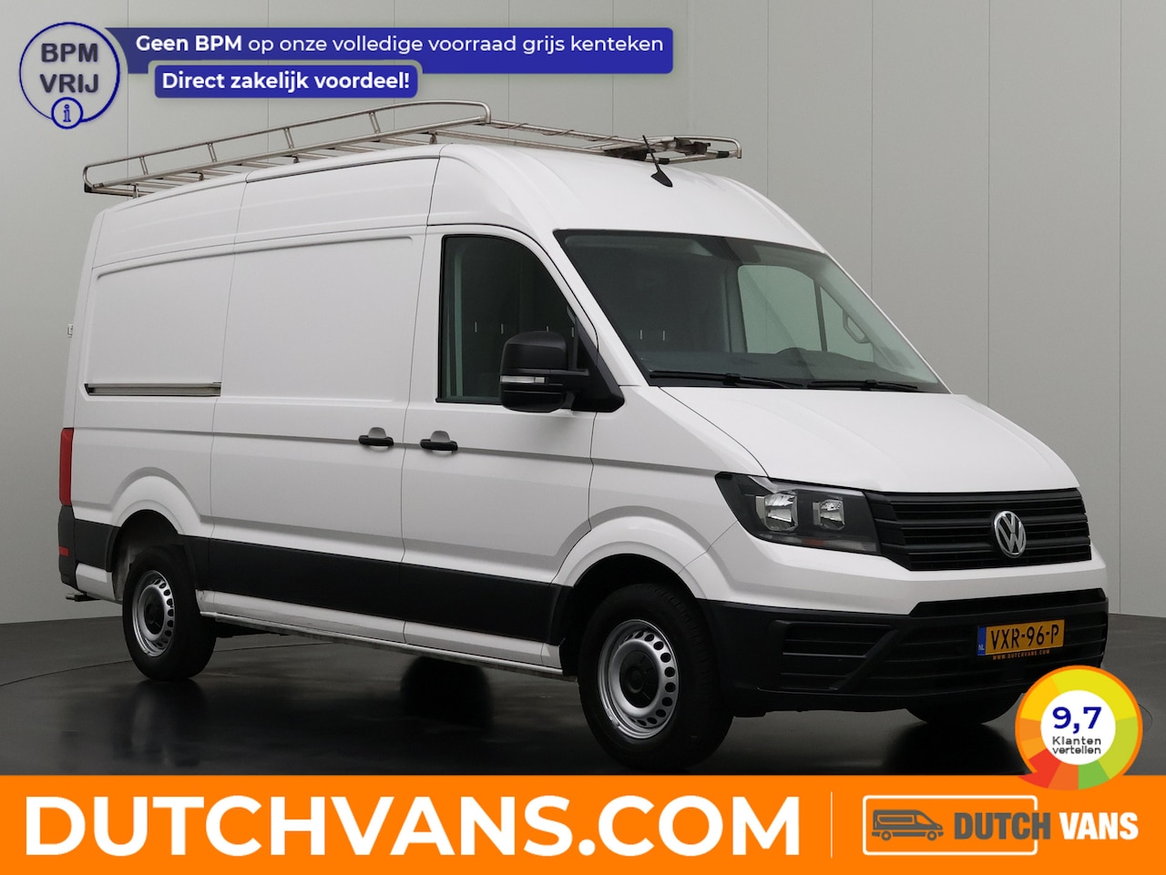 Volkswagen Crafter - 2.0TDI L3H3 | Kastinrichting | Imperiaal | Trekhaak | Navigatie | Airco | Cruise | 3-Perso - AutoWereld.nl