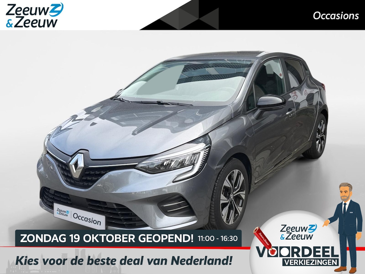 Renault Clio - 1.0 TCe 90 Evolution NAVI AIRCO PARKEERSENSOREN LM VELGEN APPLE CARPLAY ANDROID AUTO CRUIS - AutoWereld.nl
