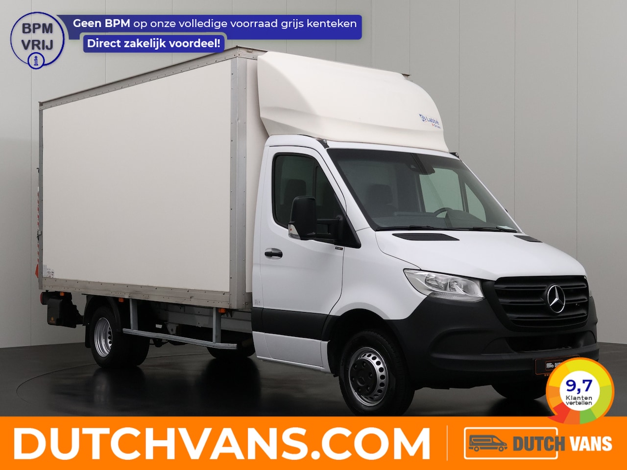 Mercedes-Benz Sprinter - 515CDI 9G-Tronic Automaat Bakwagen+Laadklep | Airco | Cruise | Dakspoiler | 3-persoons - AutoWereld.nl