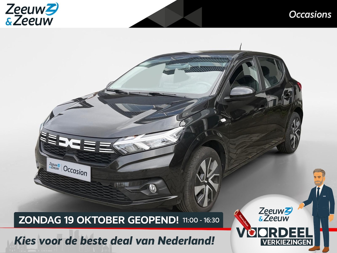 Dacia Sandero - 1.0 TCe 90 Expression AIRCO NAVIGATIE APPLE CARPLAY/ANDROID AUTO CRUISE CONTROL PARKEERSEN - AutoWereld.nl