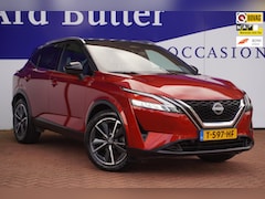 Nissan Qashqai - 1.3 MHEV Tekna+Led+Leder+pano-dak+camera+wifi+stuur&stoel-verw+19"lmvapple-care-play = ORI