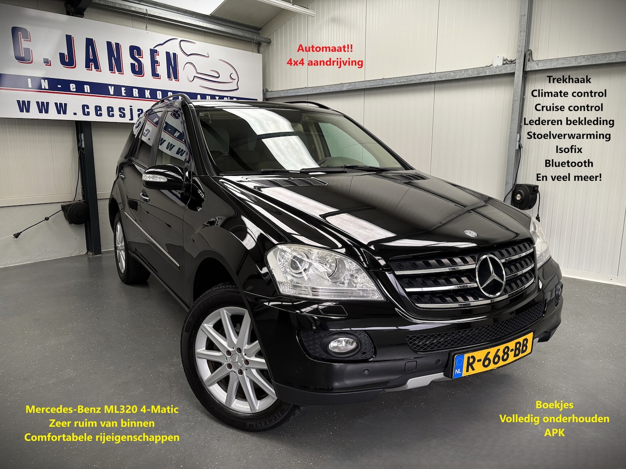 Mercedes-Benz M-klasse - 320 CDI youngtimer! Automaat 4-matic | Glazen schuif-/kanteldak | Trekhaak met afneembare - AutoWereld.nl