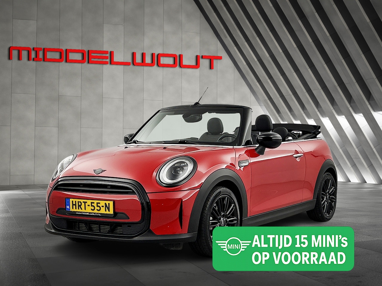 MINI Cabrio - Mini 1.5 Cooper Camden/Leder/Carplay/LED/Clima/Navi - AutoWereld.nl