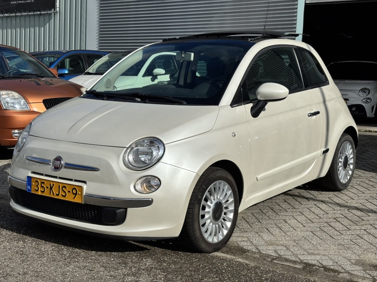 Fiat 500 - 1.2 Lounge Autm., Schuifdak, Parelmoer - AutoWereld.nl