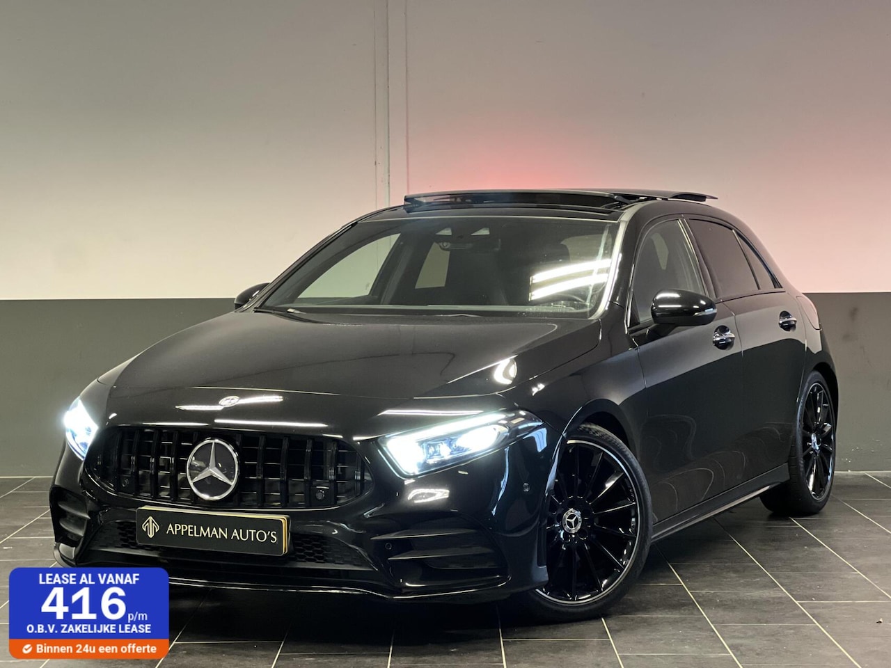 Mercedes-Benz A-klasse - 200 AMG Night |NAP|Pano|Memory|Keyless|Sfeer| - AutoWereld.nl